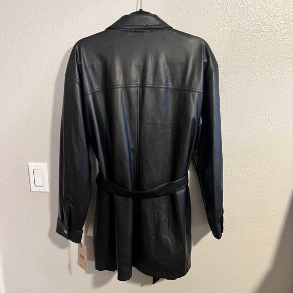 NWT Levi's Vegan Leather Coat Size XL - Picture 4 of 8
